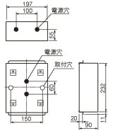 JK11719Kパナソニック 誘導灯用取付ボックス（C級防湿型・防雨型（HACCP兼用））