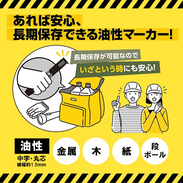 画像2: シャチハタ 防災備蓄用マーカー 中字丸芯（袋）赤 K-177NB/Hアカ (2)