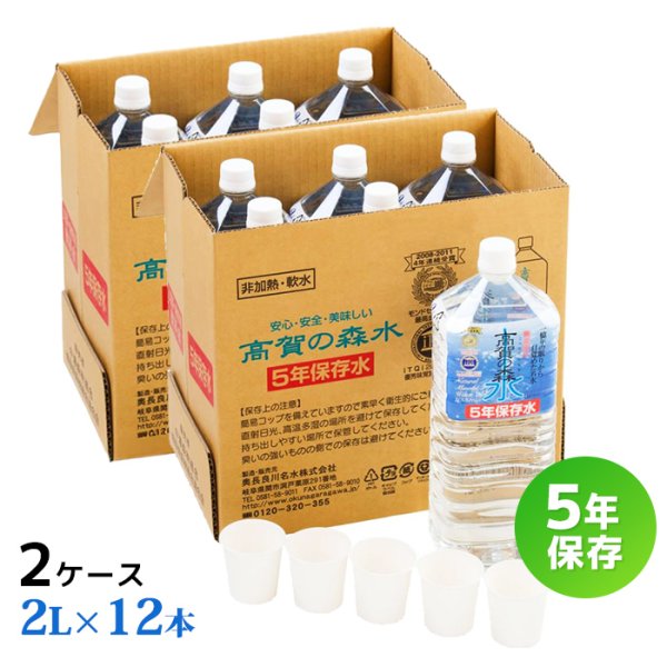 画像1: 高賀の森水5年保存水 (2L×6本入り)  ２ケース (1)