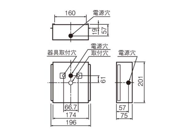 画像1: FK11760パナソニック 誘導灯用取付ボックス（C級一般型） (1)