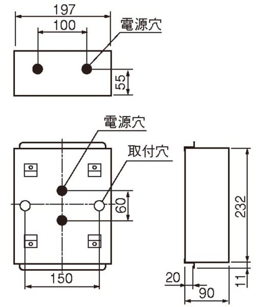 画像1: JK11719Kパナソニック 誘導灯用取付ボックス（C級防湿型・防雨型（HACCP兼用）） (1)
