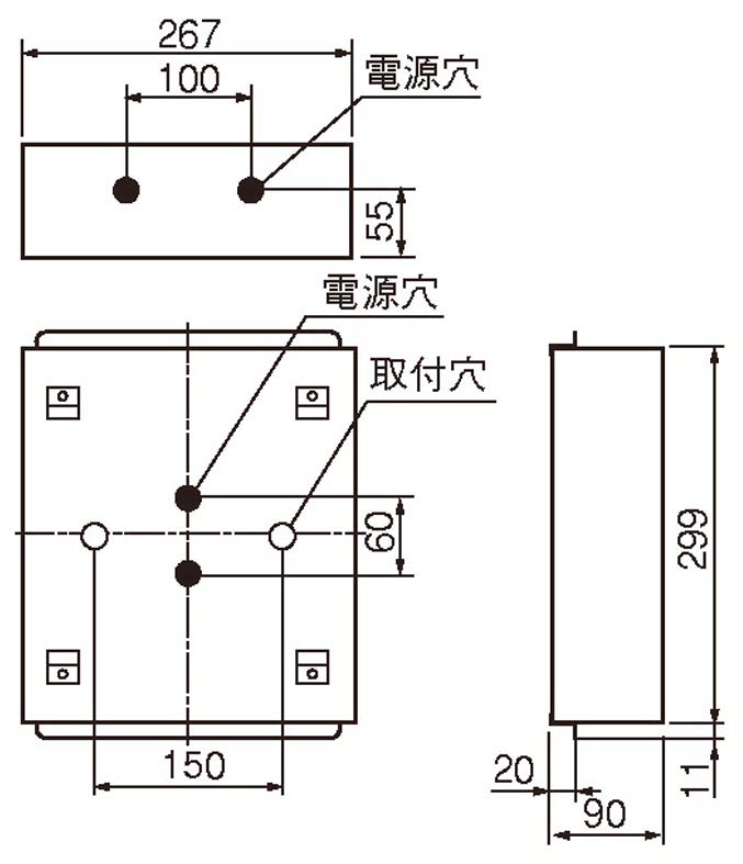 JK21719Kパナソニック 誘導灯用取付ボックス（B級防湿型・防雨型（HACCP兼用））|商品説明